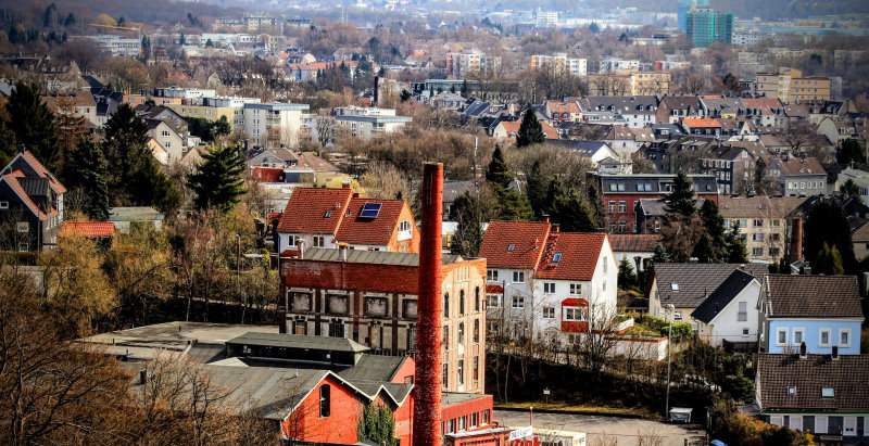 Wuppertal Stadt Panorama Von Baum Immobilien