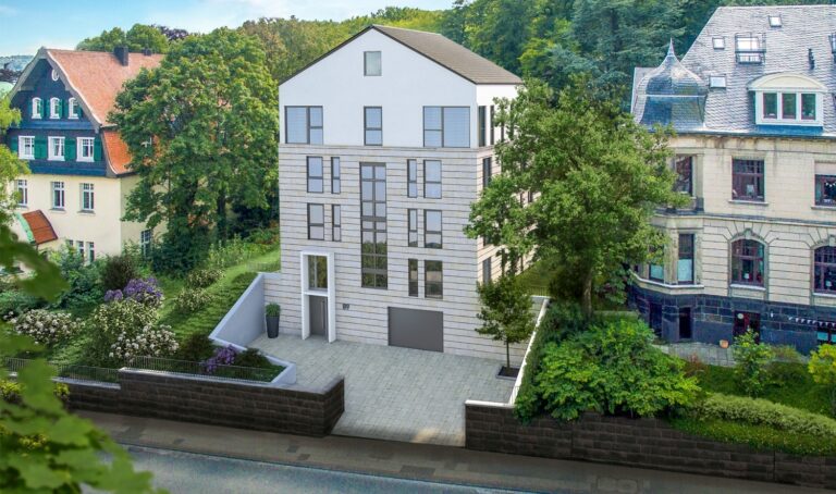 Modernes Neubau-Wohnhaus in Wuppertal zwischen Altbauten